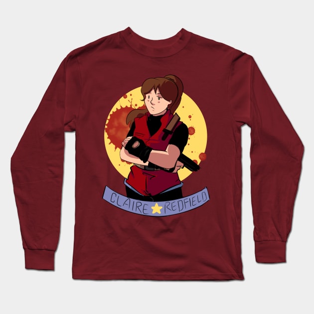 claire redfield Long Sleeve T-Shirt by inkpocket